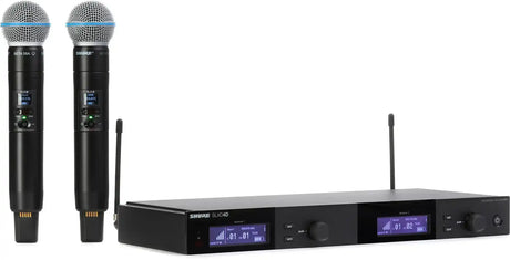 Shure SLXD24D/N8SB-H55 Dual Wireless Handheld Microphone System – Nexadyne 8/S, Dual Handheld Transmitters Microphones Shure