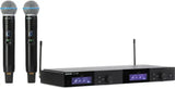 Shure SLXD24D/N8CB Dual Wireless Handheld System – Nexadyne 8/C Cardioid, Digital Wireless Microphones Shure