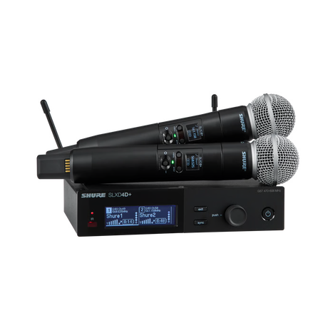 Shure SLXD24D+/58-G57 Dual Wireless Vocal System with 2 SM58 Handheld Transmitters Microphones Shure