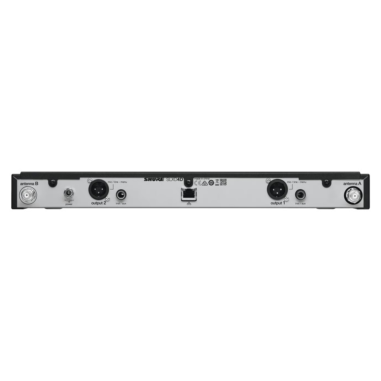 Shure SLXD4D Dual-Channel Digital Wireless Receiver G58 Band Microphones Shure
