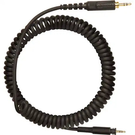 Shure SRH-CABLE-COILED Coiled Headphone Cable - Professional 3.5mm Bayonet Replacement Cable for SRH Series Studio Headphones with Coiled Design Microphones Shure