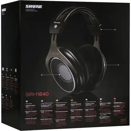 Shure SRH1840 Premium Open-Back Headphones Microphones Shure