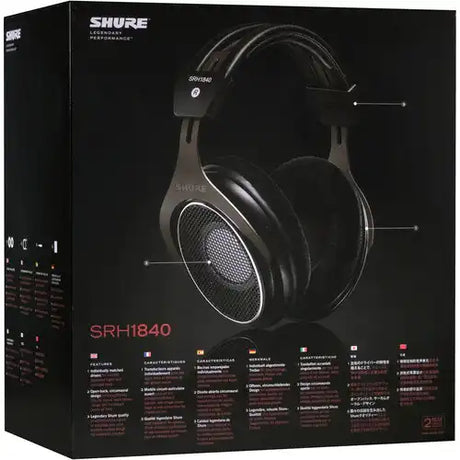 Shure SRH1840 Premium Open-Back Headphones Microphones Shure