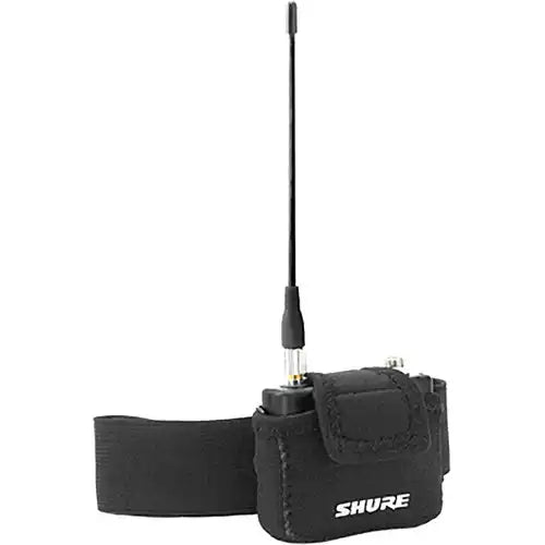 Shure WA581B Cloth Pouch - Professional Black Fabric Storage Bag for Bodypack Transmitters and Wireless Microphone Accessories (Black) Microphones Shure