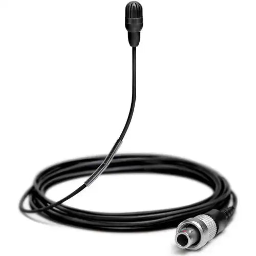 Shure TwinPlex TL45B/O-LEMO Omnidirectional Subminiature Lavalier Microphone – Black, Low Sensitivity, 3-Pin LEMO Connector Microphones Shure