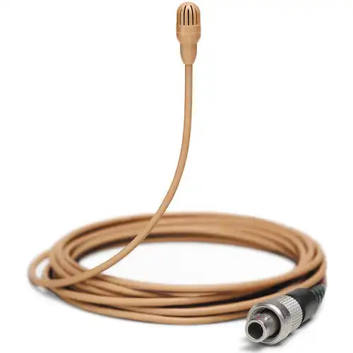 Shure TwinPlex TL46C/O-LEMO Omnidirectional Subminiature Lavalier Microphone – Cocoa, High Sensitivity, 3-Pin LEMO Connector Microphones Shure