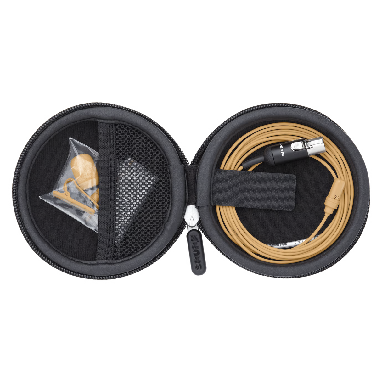 Shure UL4T/C-MTQG-A UniPlex Cardioid Subminiature Lavalier Microphone (Tan) Microphones Shure