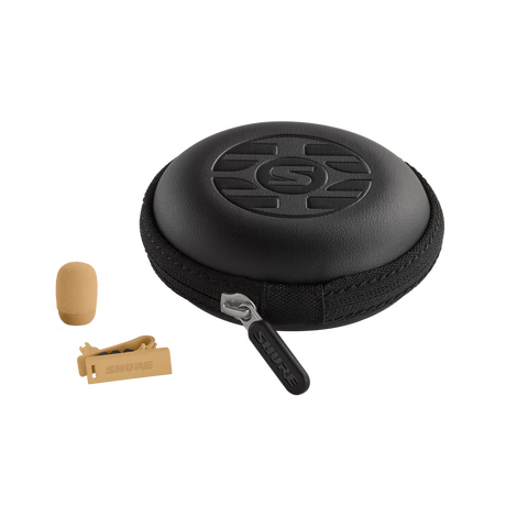 Shure UL4T/C-MTQG-A UniPlex Cardioid Subminiature Lavalier Microphone (Tan) Microphones Shure