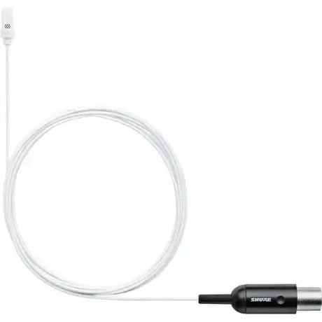 Shure UL4W/C-MTQG-A UniPlex Cardioid Subminiature Lavalier Microphone (White) Microphones Shure