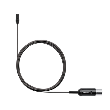 Shure UL4B/C-MTQG-A UniPlex Cardioid Subminiature Lavalier Microphone (Black) Microphones Shure