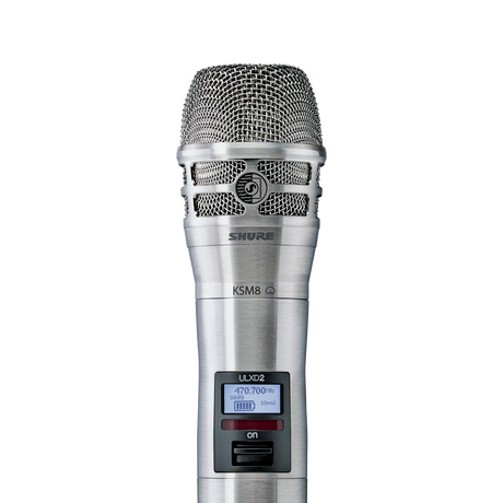 Shure ULXD2/K8N Digital Handheld Wireless Transmitter with KSM8 Capsule V50 Band Nickel Microphones Shure