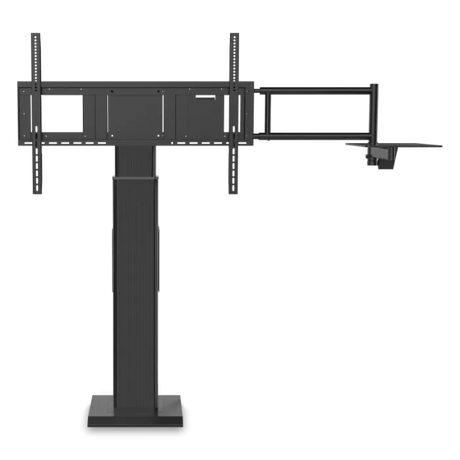 ViewSonic VB-STND-004 Motorized Fixed Floor Stand, Black, 22" Smooth Lift, ADA Compliant, VESA 400x400 to 800x600mm, Swing-Arm Tray for 55"-86" Displays up to 220lbs TV & Monitor Mounts ViewSonic