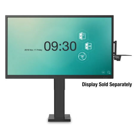 ViewSonic VB-STND-004 Motorized Fixed Floor Stand, Black, 22" Smooth Lift, ADA Compliant, VESA 400x400 to 800x600mm, Swing-Arm Tray for 55"-86" Displays up to 220lbs TV & Monitor Mounts ViewSonic