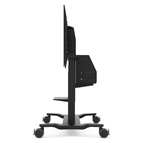 ViewSonic VB-STND-007 Electric Height Adjustable Mobile Cart, Black, 22" Motorized Lift, 360° Swivel, VESA 400x200 to 800x600mm, 15 lb Laptop Tray for 55"-86" Displays up to 165lbs TV & Monitor Mounts ViewSonic