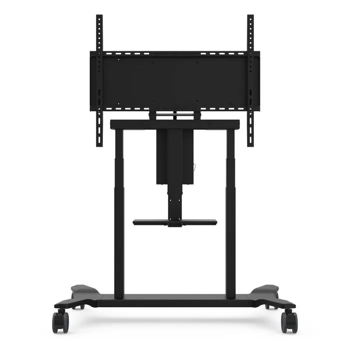 ViewSonic VB-STND-008 Motorized Height Adjustable Mobile Cart, Black, 22" Smooth Lift, 0-90° Tilt, 360° Swivel, VESA 400x200 to 800x600mm, Storage Tray for 55"-86" Displays up to 165lbs TV & Monitor Mounts ViewSonic
