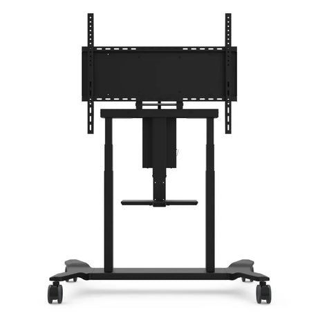 ViewSonic VB-STND-008 Motorized Height Adjustable Mobile Cart, Black, 22" Smooth Lift, 0-90° Tilt, 360° Swivel, VESA 400x200 to 800x600mm, Storage Tray for 55"-86" Displays up to 165lbs TV & Monitor Mounts ViewSonic