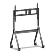 ViewSonic VB-STND-009 Slim Mobile Cart Stand, Grey, Manual Height Adjustment, 400x400 to 1000x600mm VESA, 4" 360° Lockable Casters for 55"-105" Displays up to 265lbs TV & Monitor Mounts ViewSonic