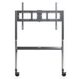 ViewSonic VB-STND-009 Slim Mobile Cart Stand, Grey, Manual Height Adjustment, 400x400 to 1000x600mm VESA, 4" 360° Lockable Casters for 55"-105" Displays up to 265lbs TV & Monitor Mounts ViewSonic