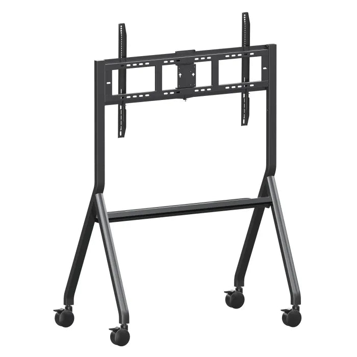 ViewSonic VB-STND-009 Slim Mobile Cart Stand, Grey, Manual Height Adjustment, 400x400 to 1000x600mm VESA, 4" 360° Lockable Casters for 55"-105" Displays up to 265lbs TV & Monitor Mounts ViewSonic