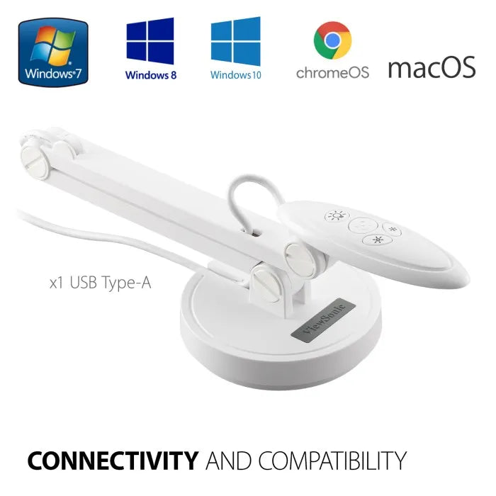 ViewSonic VB-VIS-002 8MP USB Document Camera with Autofocus, 8x Digital Zoom, Adjustable Arm, myViewBoard Integration ViewSonic