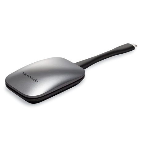 ViewSonic VB-WPS-001 ViewBoard Cast Button - USB-C Wireless Presentation Dongle, 4-User Split-Screen, Touchback Control, Dual-Band Wi-Fi, WPA2 Enterprise Encryption, Grey/Black ViewSonic