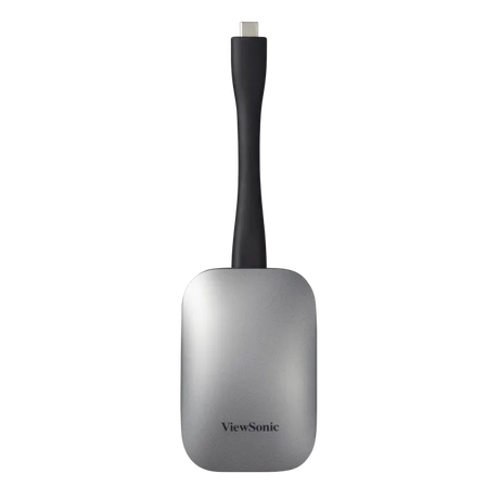 ViewSonic VB-WPS-001 ViewBoard Cast Button - USB-C Wireless Presentation Dongle, 4-User Split-Screen, Touchback Control, Dual-Band Wi-Fi, WPA2 Enterprise Encryption, Grey/Black ViewSonic