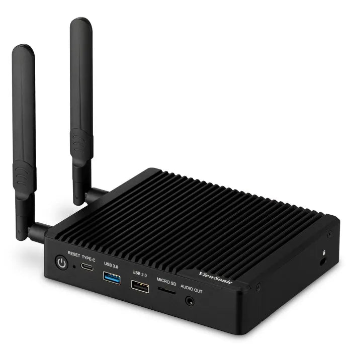 ViewSonic VBS200-A ViewBoard Smart AV Controller - Black, vCast License, 4K HDMI 2.0 Out, RS232, PoE, Wi-Fi Built-In, Quad-Core CPU ViewSonic