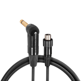 Shure WA307 Premium 3' Instrument Cable – Right-Angle 1/4" TS to Locking TA4F for Wireless Bodypack Transmitters Microphones Shure