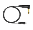 Shure WA307 Premium 3' Instrument Cable – Right-Angle 1/4" TS to Locking TA4F for Wireless Bodypack Transmitters Microphones Shure