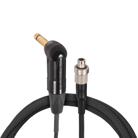 Shure WA309 Right-Angle LEMO Instrument Cable – 3' (0.9 m), 1/4" TS to 3-Pin LEMO3 Microphones Shure