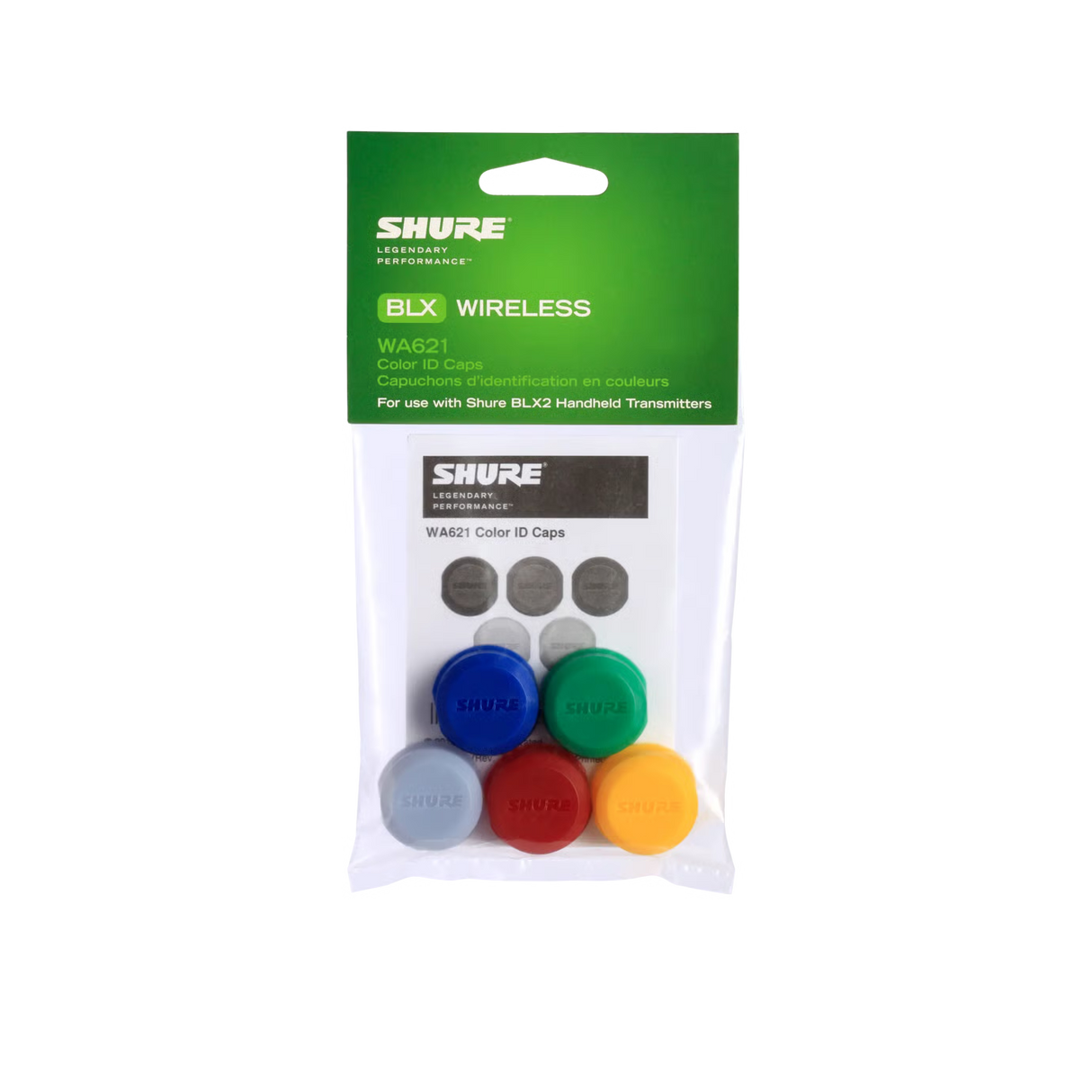 Shure WA621 Color ID Antenna Caps for PG, SM, and Beta Wireless Handheld Transmitters Microphones Shure