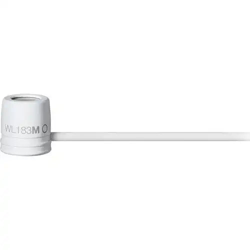 Shure WL183MW/O-TQG Microflex Miniature Omnidirectional Lavalier Microphone (White, TQG/TA4F) Microphones Shure