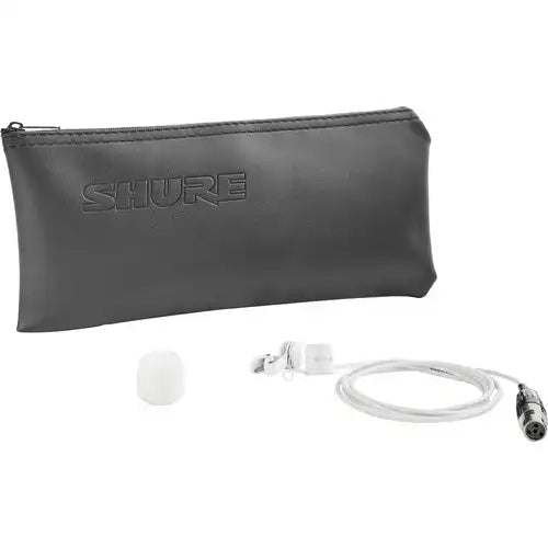 Shure WL183MW/O-TQG Microflex Miniature Omnidirectional Lavalier Microphone (White, TQG/TA4F) Microphones Shure