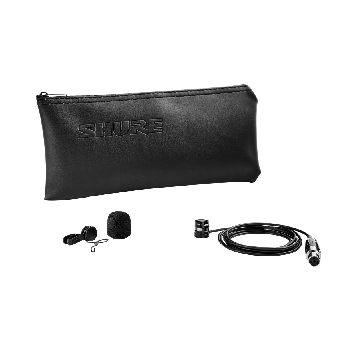 Shure WL184MB/S-TQG Microflex Miniature Supercardioid Lavalier Microphone (Black, TQG/TA4F) Microphones Shure