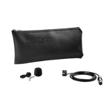 Shure WL184MB/S-TQG Microflex Miniature Supercardioid Lavalier Microphone (Black, TQG/TA4F) Microphones Shure