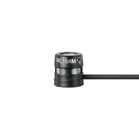 Shure WL184MB/S-TQG Microflex Miniature Supercardioid Lavalier Microphone (Black, TQG/TA4F) Microphones Shure