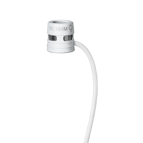 Shure WL184MW/S-TQG Microflex Miniature Supercardioid Lavalier Microphone (White, TQG/TA4F) Microphones Shure