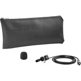 Shure WL184MB/S-TQG Microflex Miniature Supercardioid Lavalier Microphone (Black, TQG/TA4F) Microphones Shure