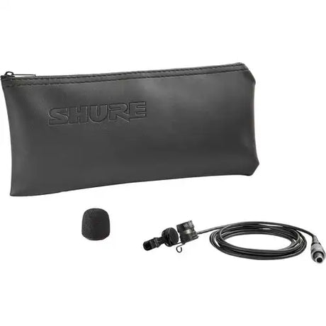 Shure WL184MB/S-TQG Microflex Miniature Supercardioid Lavalier Microphone (Black, TQG/TA4F) Microphones Shure