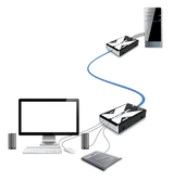 AdderLink X-DVI PRO - Single-Head DVI USB KVM Extender for Uncompressed Video and Audio over CATx up to 164ft