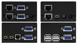 AdderLink X-USB-PRO-MS2-US - Dual VGA Video, Stereo Audio and 4-Port USB 2.0 Extender over CATx up to 1000ft