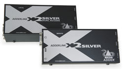 AdderLink X2-DA-SILVER-US - Dual-Access CATx PS/2 KVM Extender with RS232 for Extended Reach