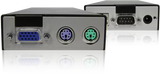 AdderLink X2-Silver DA - Dual-Access PS/2 KVM Extender with RS232 for High-Res Video over CATx up to 650ft
