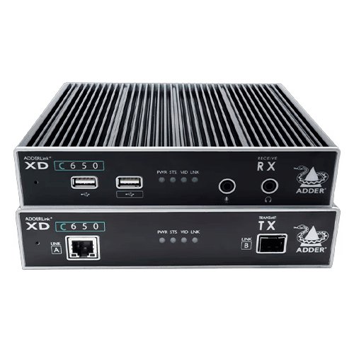 AdderLink XD-C650P-DP-US - Quad-Head 4K DisplayPort KVM Extender Pair for Multi-Monitor Remote Access