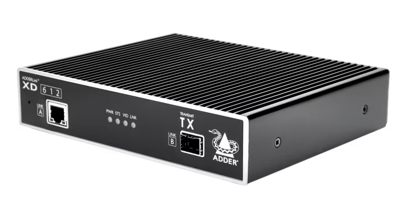 AdderLink XD612 - Dual-Head 4K DisplayPort KVM Extender for Lossless Multi-Monitor Video over CATx or Fiber