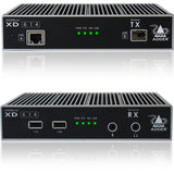AdderLink XD614P-DP-US - PoE Quad-Head 4K DisplayPort KVM Extender Pair for Lossless Multi-Monitor Extension