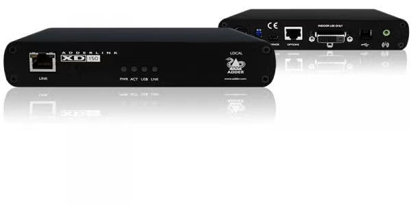 AdderLink XD150 - High-Resolution DVI KVM Extender for USB 2.0, Audio and RS232 over Single CATx up to 500ft