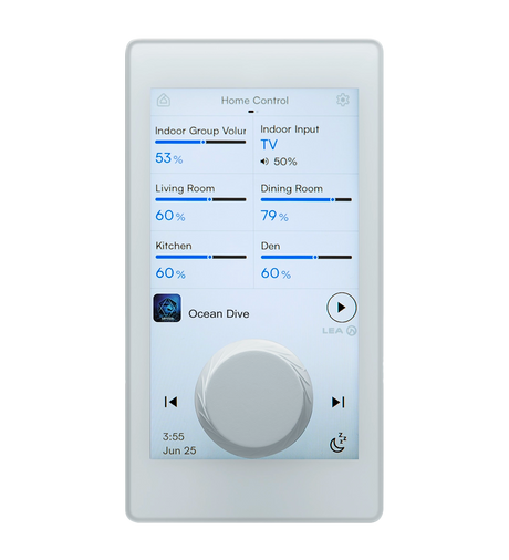 LEA Professional Connect Series Glass – PoE In-Wall Touch Controller with Bluetooth, Streaming & Dante Audio Control Panels LEA Professional