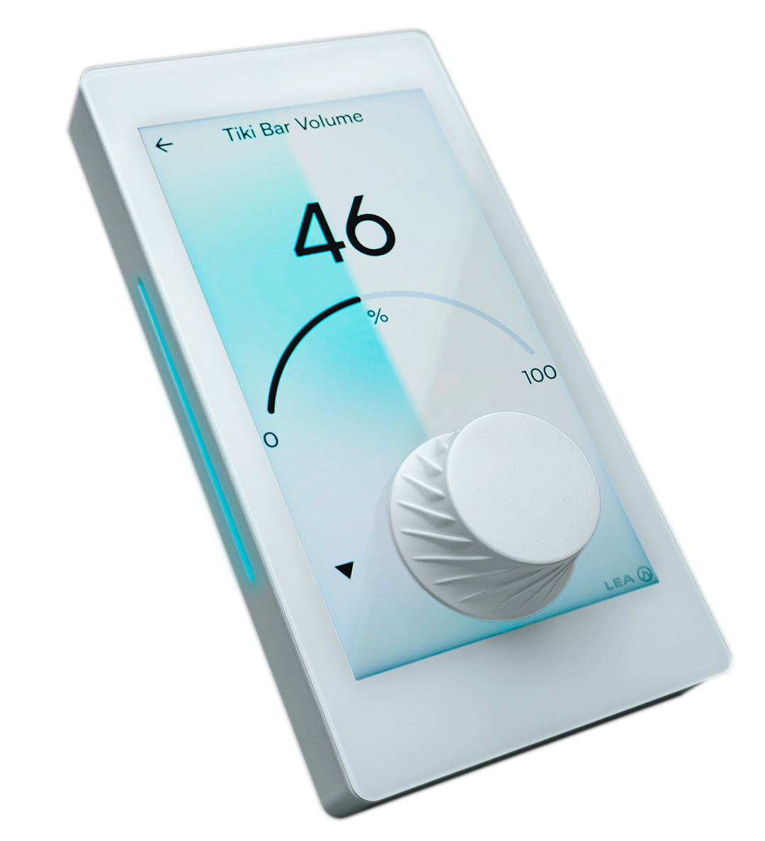 LEA Professional Connect Series Glass – PoE In-Wall Touch Controller with Bluetooth, Streaming & Dante Audio Control Panels LEA Professional White