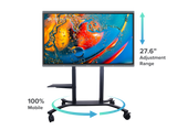 ClearTouch CTI-STAND-ADJM-M1 Adjustable Mobile Stand (Manual) AV Carts ClearTouch